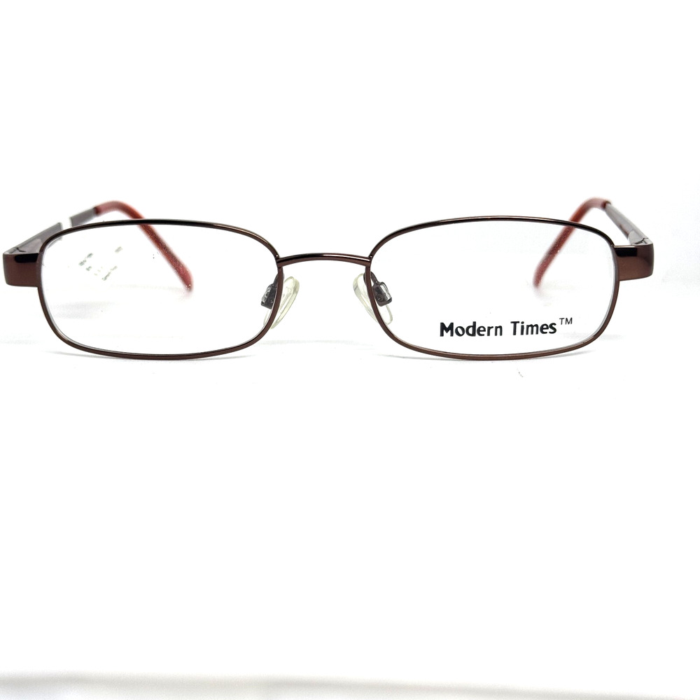 Modern Times Eyeglasses Frames Adult Brown Full Rim 51-18-140 Oval‎ H17079